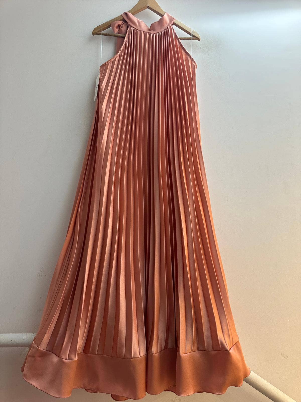 7207/61118 Robe longue plissée: Kaki / Taille unique