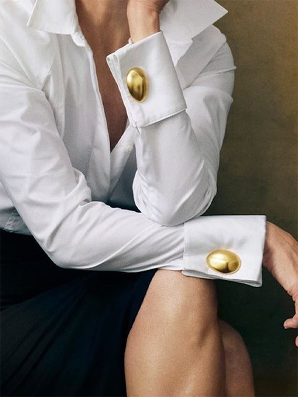 Blouses et chemises à manches longues, boutonnées, couleur unie, col à revers: NOIR / XL