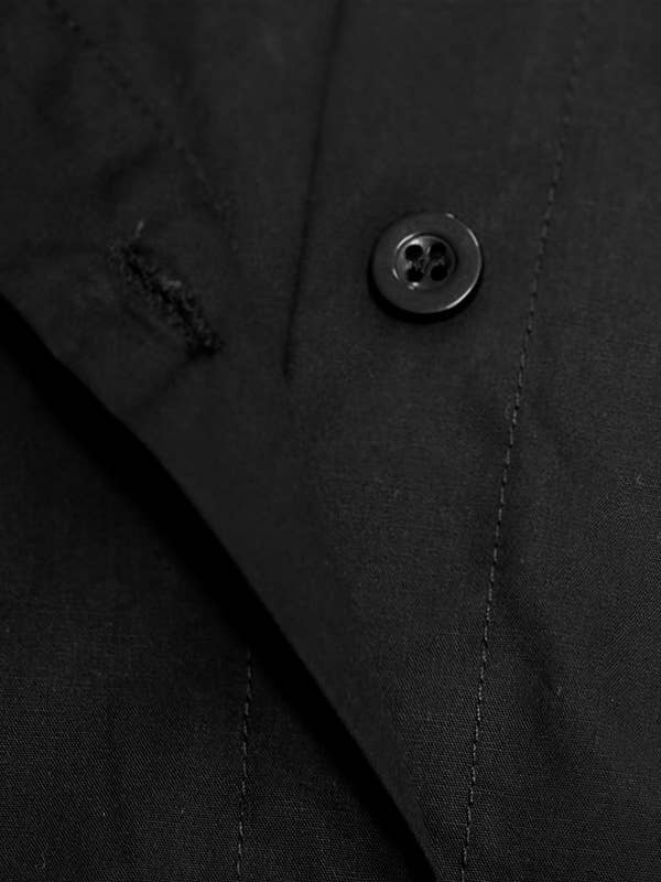 Blouses et chemises à manches longues, boutonnées, couleur unie, col à revers: BLANC / M