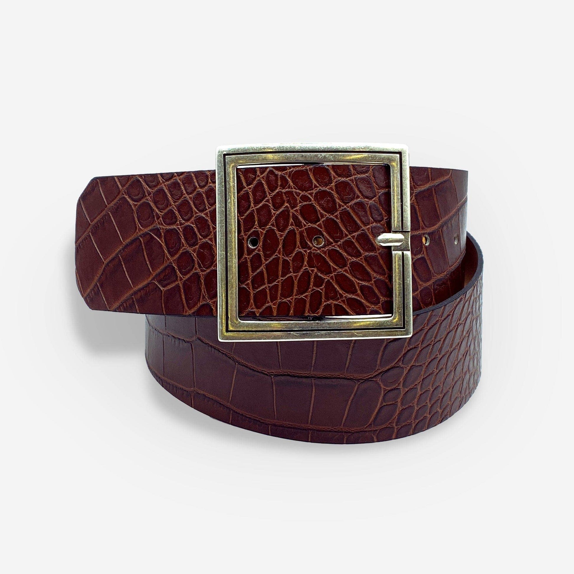 Ceinture cuir de vachette femme-Largeur 50mm-CTF040: Cognac / 90/105 - 50