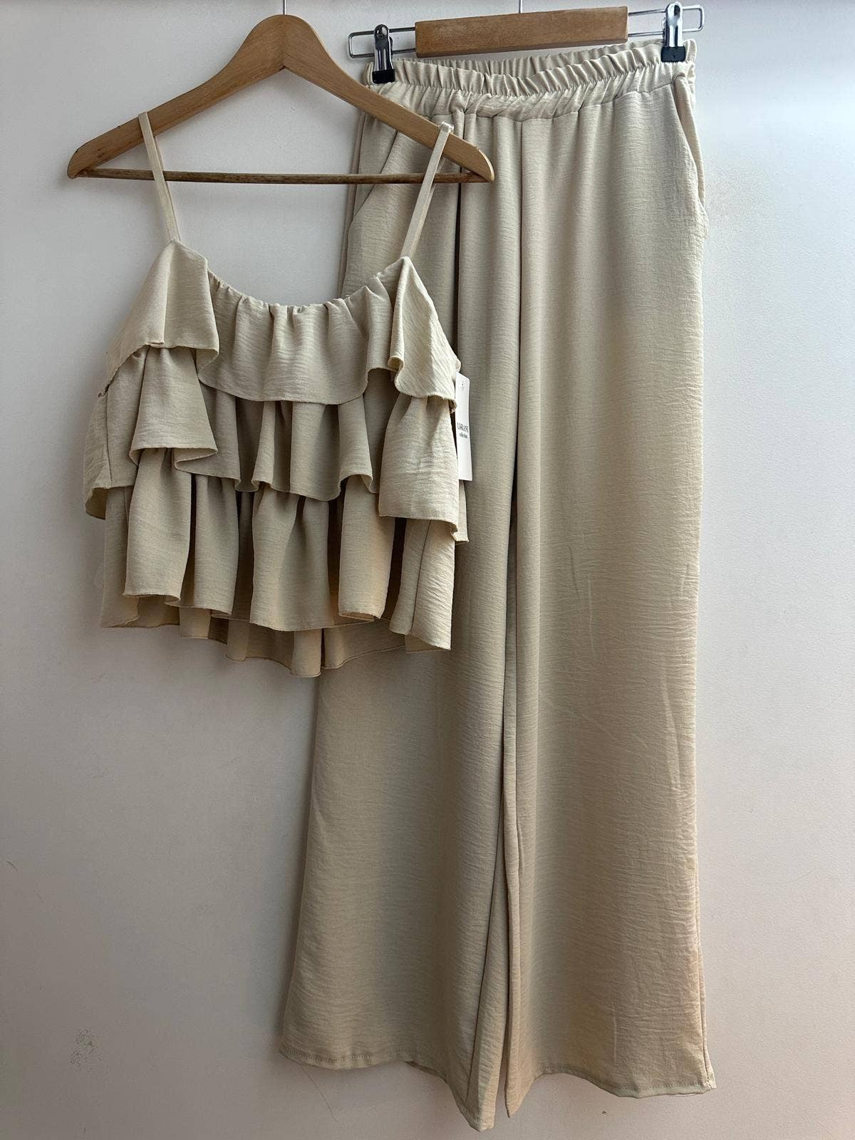 Ensemble uni haut et pantalon: Noir / Taille unique