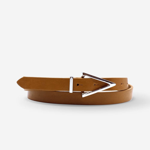 Ceinture cuir de vachette femme-Largeur 20mm-CTF051: COGNAC / 100/115 - 20