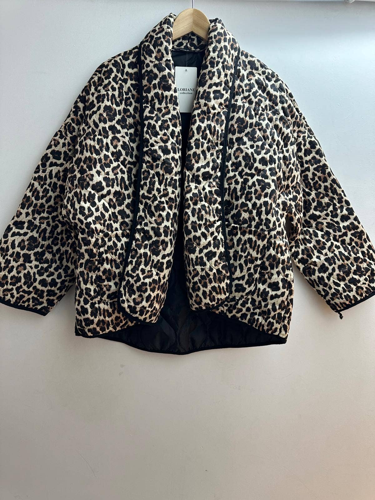 gilet imprimée leopard taille unique : Camel / Taille unique