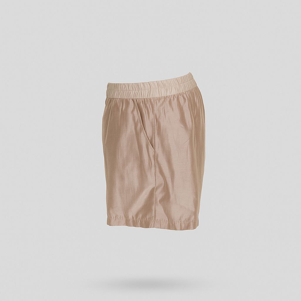 Ensemble Chemise Oversize et Short en Satin Rosé